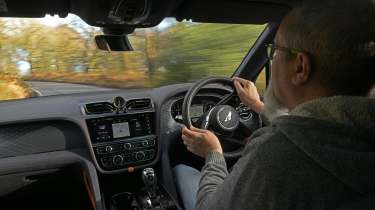 Dean Gibson driving the Bentley Bentayga Speed