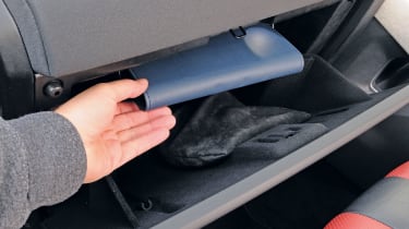 Range Rover Evoque glovebox detail
