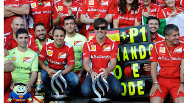 The Ferrari F1 team