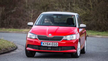 Best cars for under £5,000 - Skoda Fabia, front cornering 