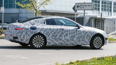 Mercedes E-Class Coupe spies side rear