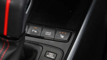 Hyundai i20 being driven in the UK - heated seats control 