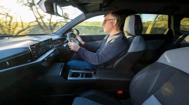 Paul Adam driving the Vauxhall Grandland Hybrid