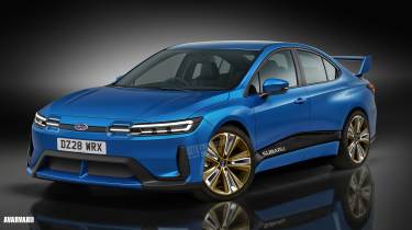 Subaru Impreza EV render - watermarked