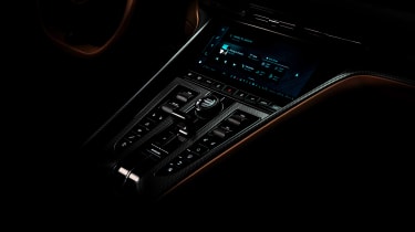 Aston Martin DB12 official teaser image - centre console
