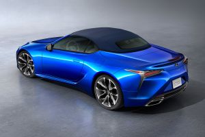 Lexus LC Convertible - blue roof up above