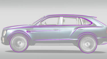 Bentley SUV side view