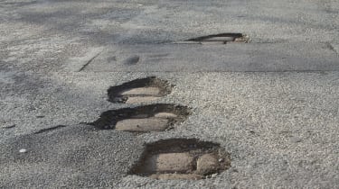 Row of potholes