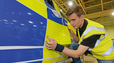 Building a police car - reflective panel