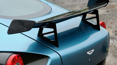 Aston Martin V12 Zagato rear spoiler detail
