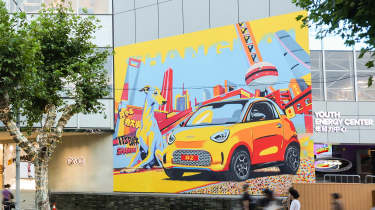 Smart #2 murals - yellow front 3/4