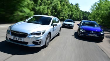 Subaru Impreza vs Volkswagen Golf vs Honda Civic