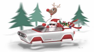 Retro Santa&#039;s sleigh