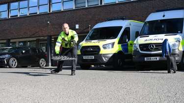Police stinger being deployed