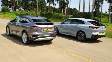 BMW iX2 and Audi Q4 e-tron Sportback - rear tracking