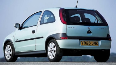 Rear view of Vauxhall Corsa