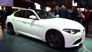 Alfa Romeo Giulia - Geneva show front white