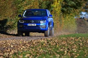 Volkswagen Amarok pick-up 2016 - driving leaves