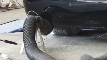 Emissions testing pipe