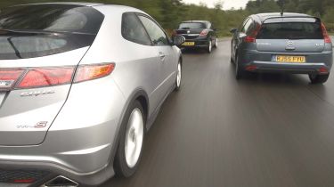 Honda Civic Type S v Vauxhall Astra Sport Hatch v Citroen C4 Coupe