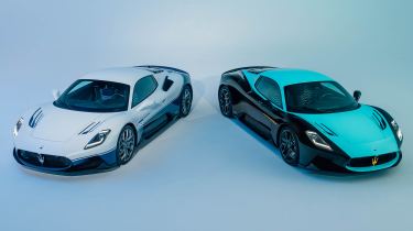 New Maserati MC20 Icona and MC20 Leggenda together overhead