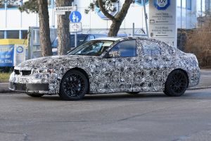 BMW M3 spy shot side three quarter