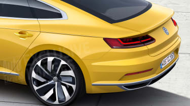 VW Passat CC watermarked render rear detail