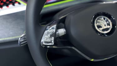 Skoda Vision X concept - steering wheel detail