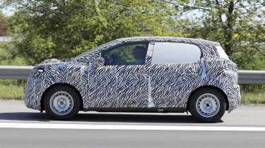 Dacia electric city car (camouflaged) - side