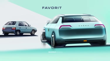 Skoda Favorit reimagined - rear vs old