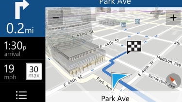 Nokia sat-nav screen shot