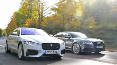 Jaguar XF vs Audi A6 road test