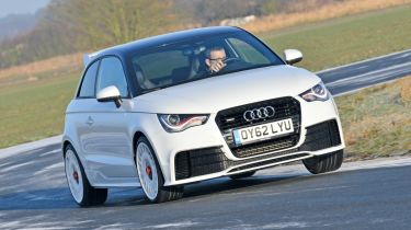 Audi A1 Quattro front cornering