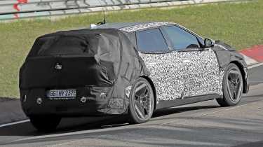 Kia EV4 testing - rear 3/4