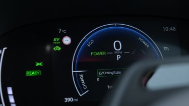 Toyota Aygo X testing in the UK - digital drivers display 