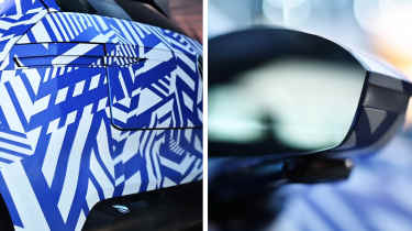 Volkswagen ID.2 teaser - tail lights and wing mirror