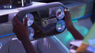 Peugeot Inception concept - steering wheel detail