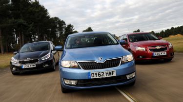 Kia Cee&#039;d vs Skoda Rapid and Chevrolet Cruze