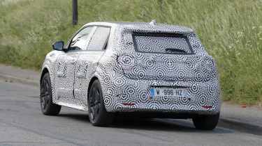 Nissan Micra test car (camouflaged) - rear