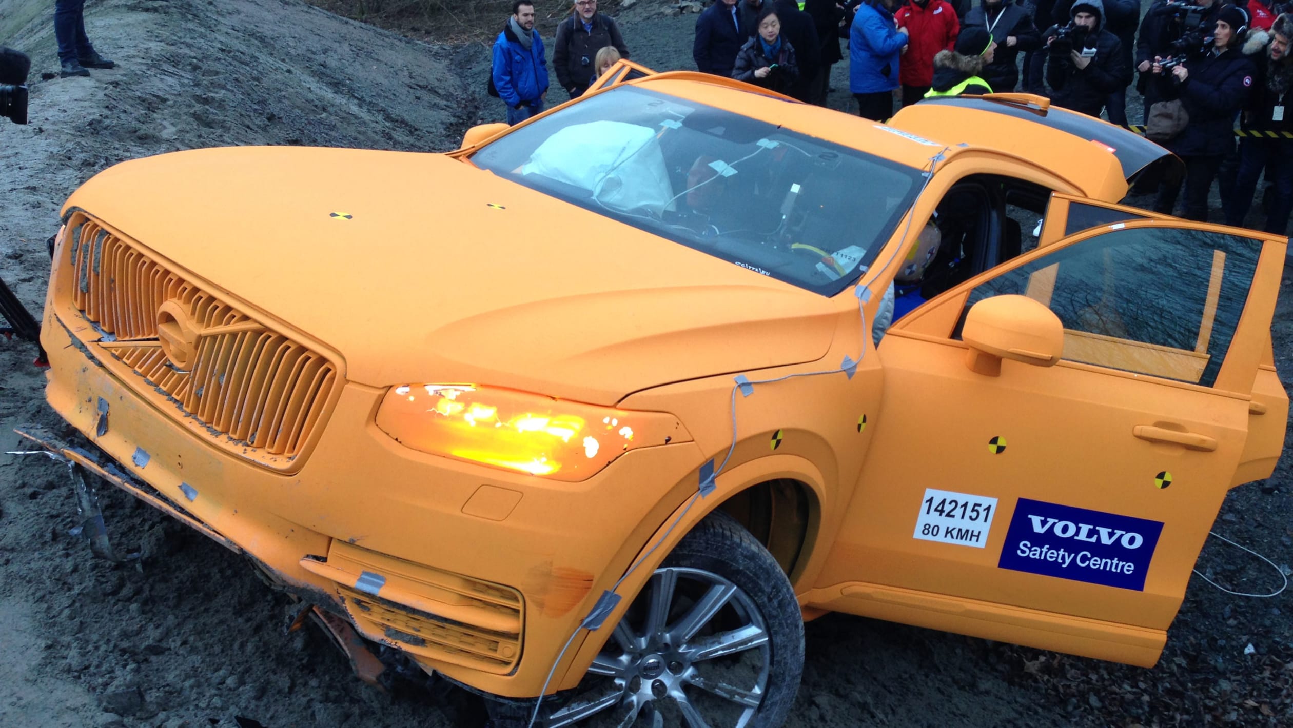 Watch Volvo crash the new XC90 SUV into a ditch pictures Auto Express