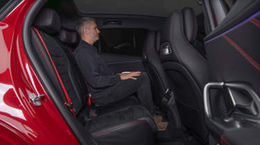 Richard Ingram sat in the rear seats of the Mercedes GLC