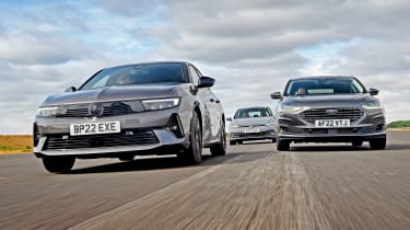 Vauxhall Astra, Volkswagen Golf and Ford Focus