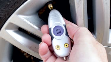 Best tyre pressure gauges - gauge on tyre valve