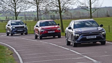 Convoy of Citroens - two C5Xs and a C5 Aircross