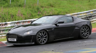 Aston Martin V8 Vantage spy shot - front cornering 2