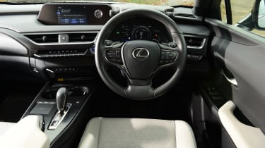 Lexus UX300e vs Mercedes EQA - Lexus interior