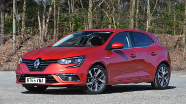 Honda Civic vs Volkswagen Golf vs Renault Megane - megane front quarter