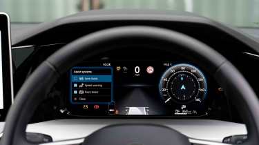 Volkswagen Golf - driving assist menu in instrument cluster