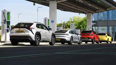 Electric car charging mega test - charging rear