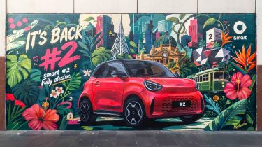 Smart #2 murals - red front 3/4
